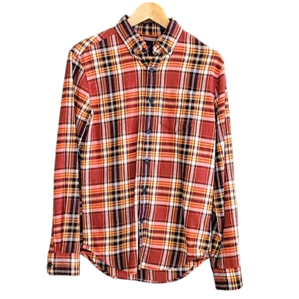 American Eagle Man's "Seriously Soft Classic Fit" Plaid Button Down Size X-Small